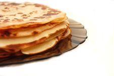 Plate With Russian Pancakes Stock Images Plate With Russian Pancakes Stock Images