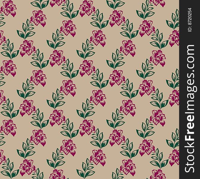 Seamless floral pattern vector illustration element for design(can be repeated and scaled in any size)