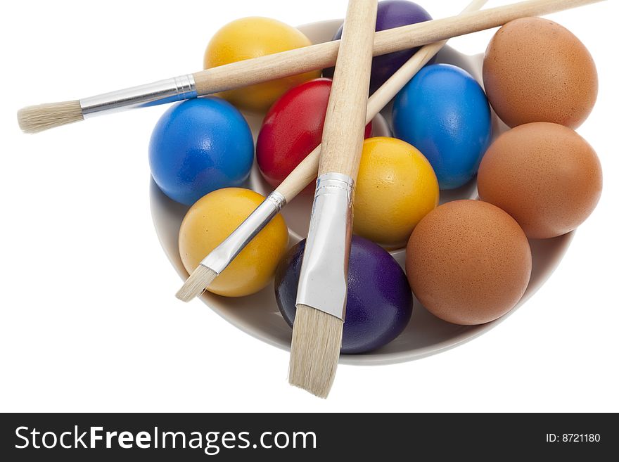 Easter, painted easter eggs, a traditional custom at the Easter time