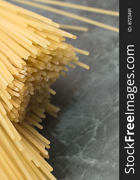 Spaghetti abstract detail photo, marble background, distance blur