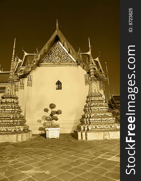 Thai temple in black and white. Thai temple in black and white