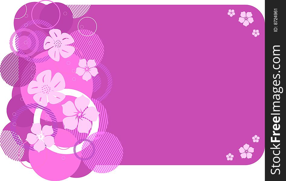 Stylish pink banner. Vector illustration