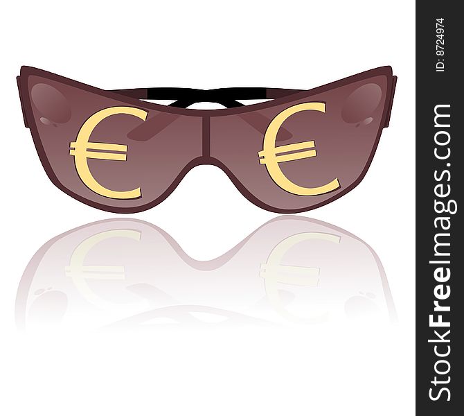Solar brown glasses. Vector illustration. Solar brown glasses. Vector illustration