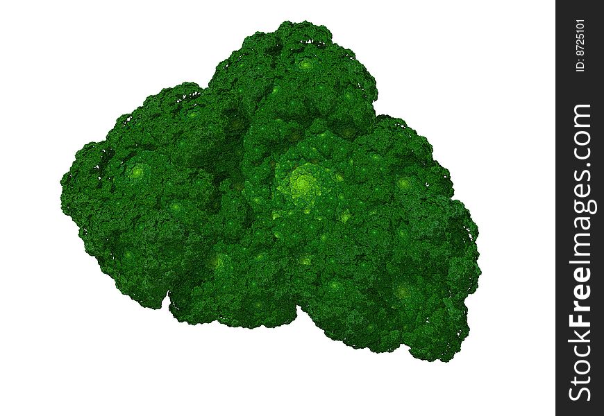 Render of a fractal that looks like broccoli. Render of a fractal that looks like broccoli