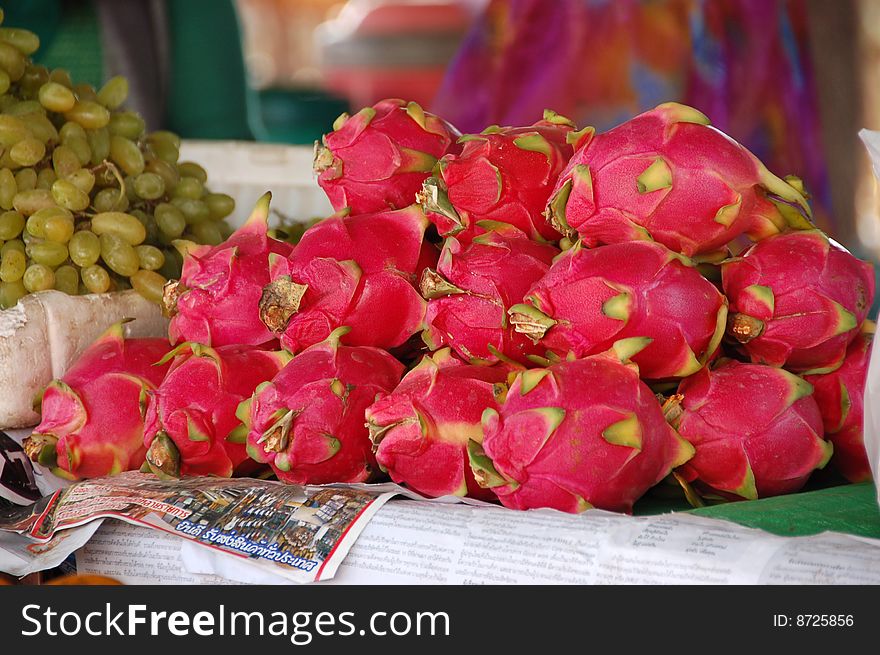 Asian market, exotic fruits, Thailand. Asian market, exotic fruits, Thailand