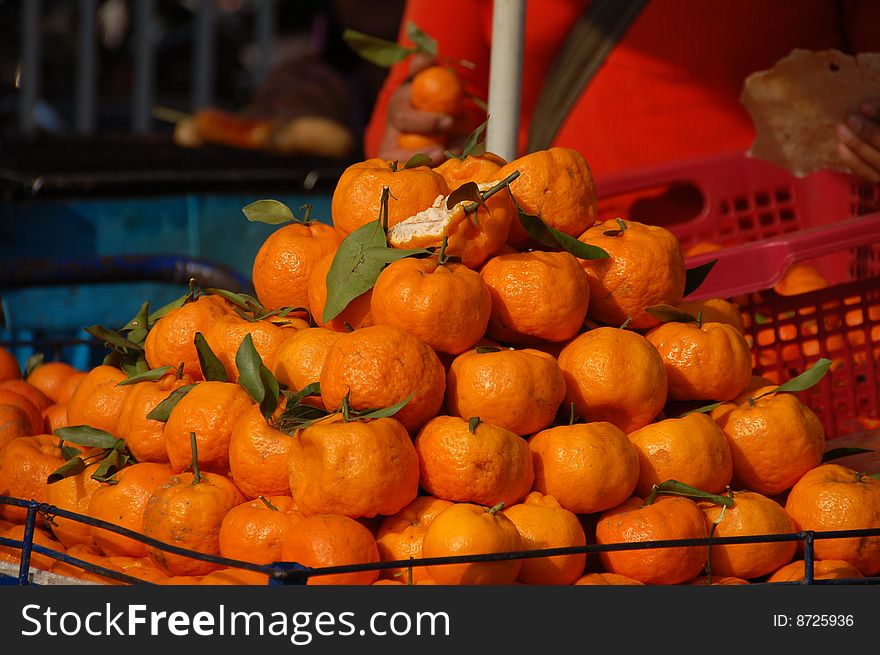 Asian market, exotic fruits, Orange