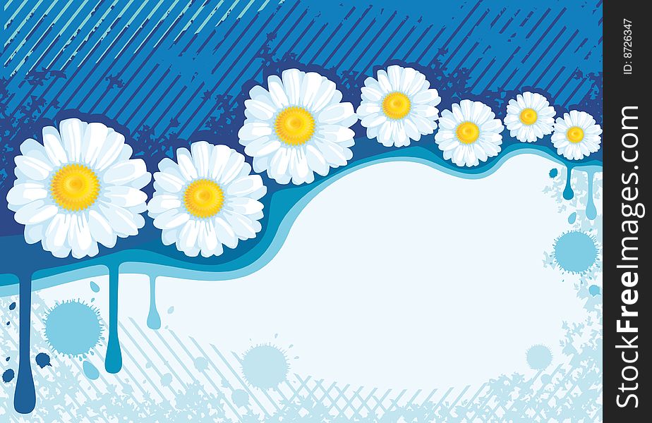 Blue flower background. Vector illustration. Blue flower background. Vector illustration