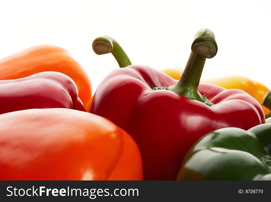 Vegetables - Peppers on white background