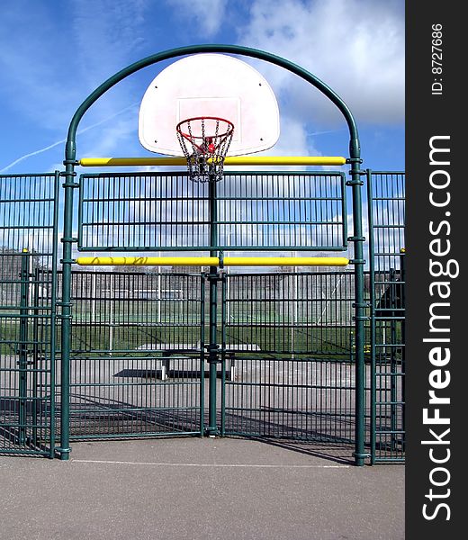 Basket ball hoop or net and court
