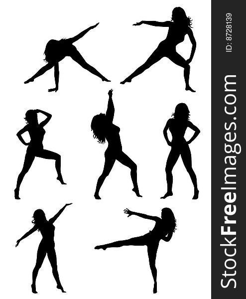 Black woman silhouette, yoga and sport