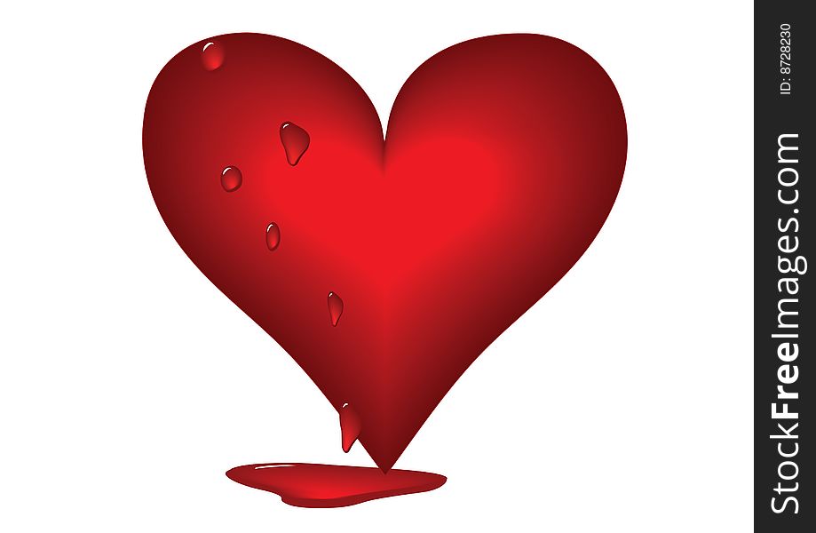 Drops and hearts Background. Vector