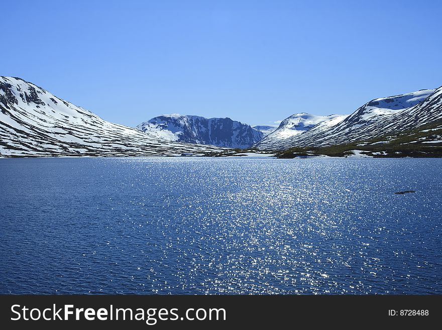 Lake And Mountains In Norway