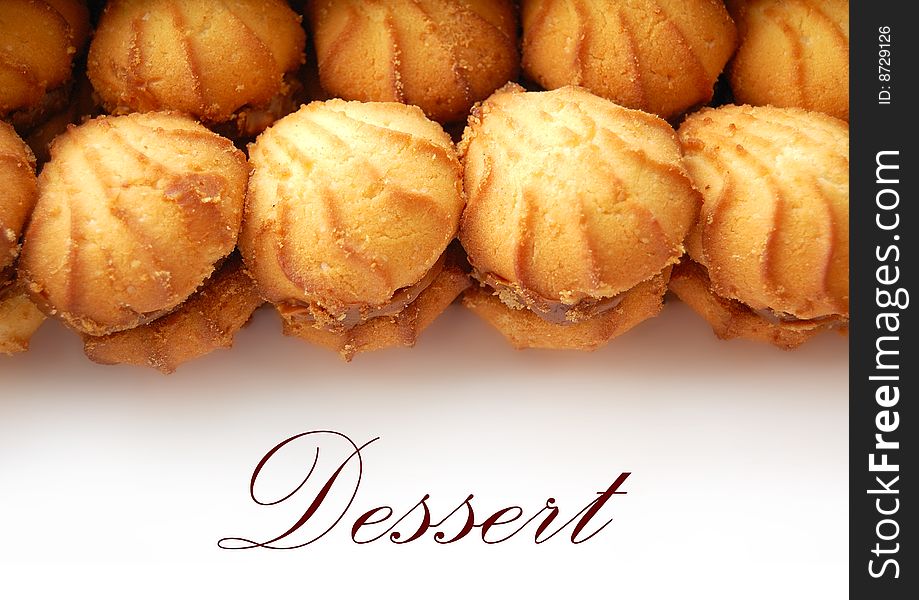Dessert cookies as Ð° cookery background. Dessert cookies as Ð° cookery background.