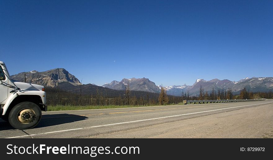 Semi Truck in Montana, USA