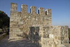 View Of The Medieval Castle In Lisbon. Royalty Free Stock Photo View Of The Medieval Castle In Lisbon. Royalty Free Stock Photo