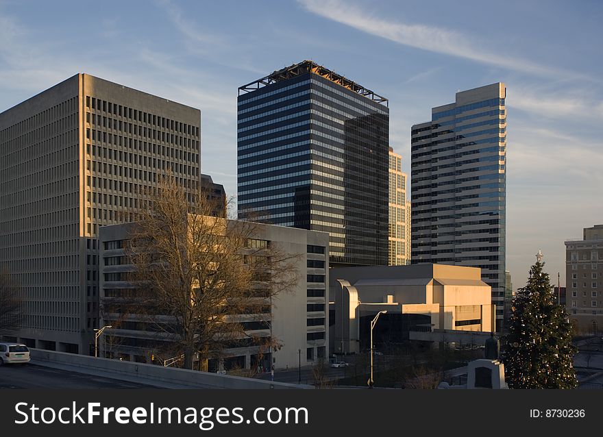 Buildings in Downtown Nashville, Tennessee, USA.