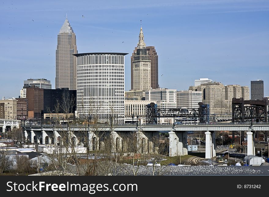 Downtown Cleveland - seen during late autumn.