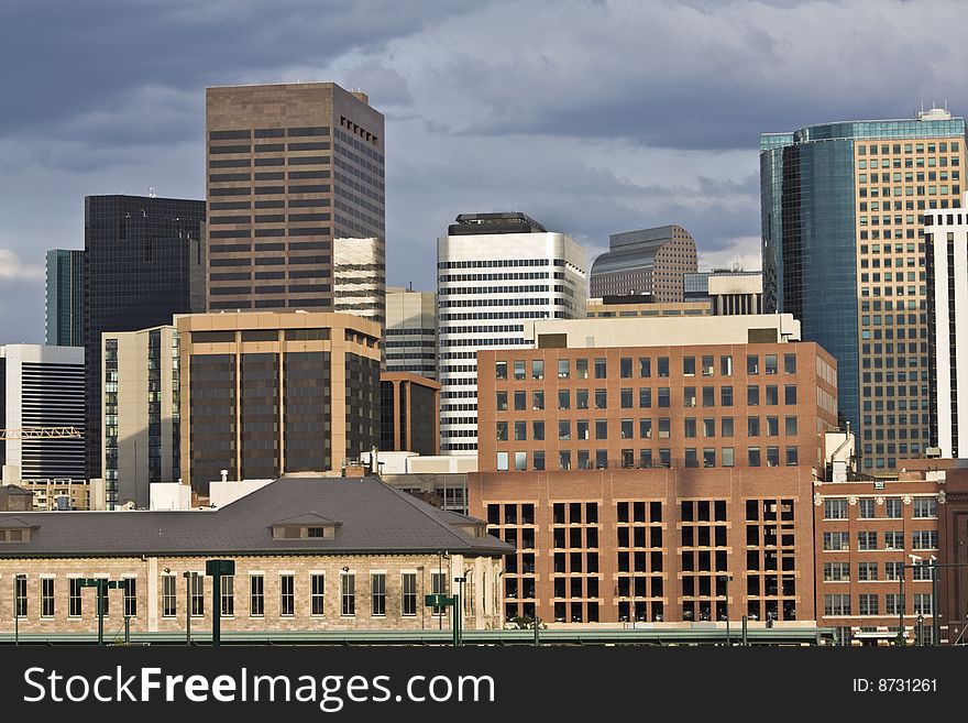 Skyscrapers in Denver, Colorado, USA.