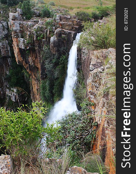 White river waterfalls in South Africa.