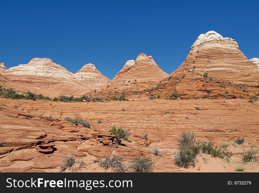 Redrock domes on the way to the Wave