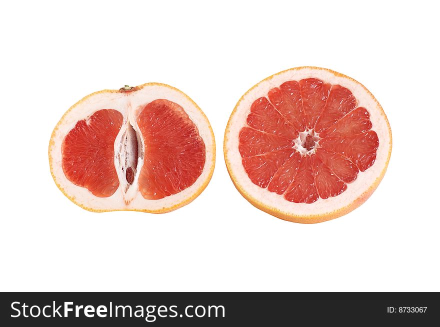 Wonderful, tasty grapefruit isolated on a white background. Wonderful, tasty grapefruit isolated on a white background.