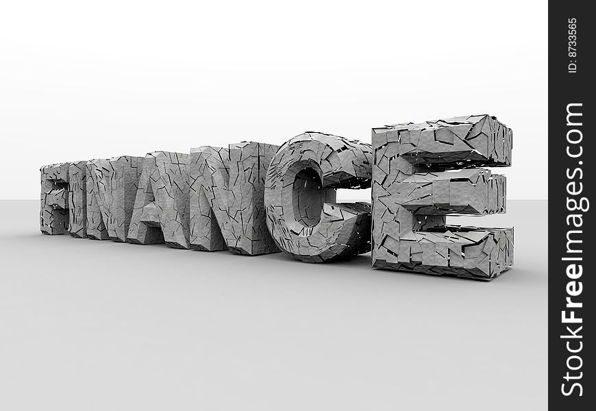 Digitally created and partially destroyed word finance with concrete texture. Digitally created and partially destroyed word finance with concrete texture.
