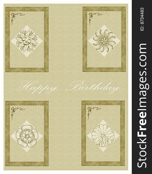 An elegant layout for Happy Birthday cards