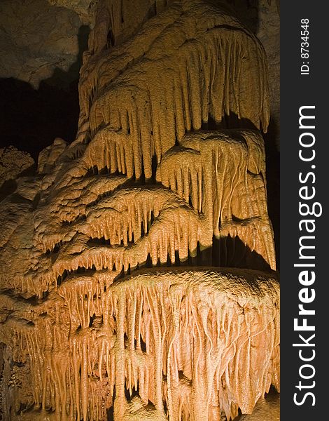 Sorek Cave, Israel, is famous for its beautiful formations of stalactites and stalagmites.