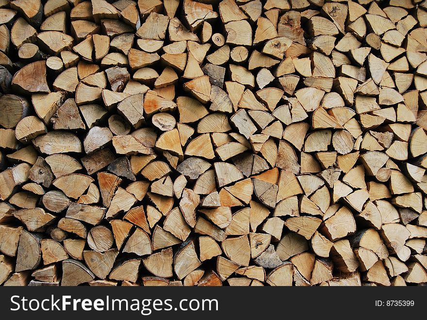 Woodshed in mountains for house