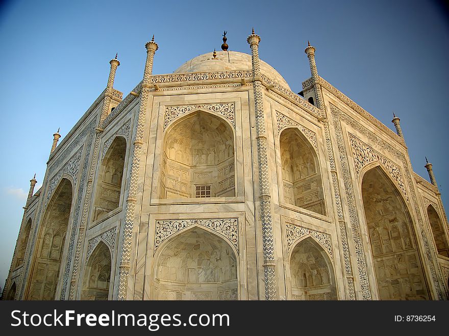 The extravagant Taj Mahal in Agra, India. The extravagant Taj Mahal in Agra, India