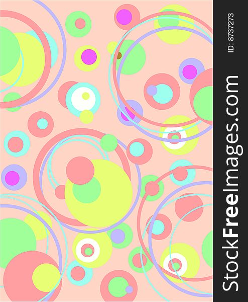 Vector figure of a background from color circles