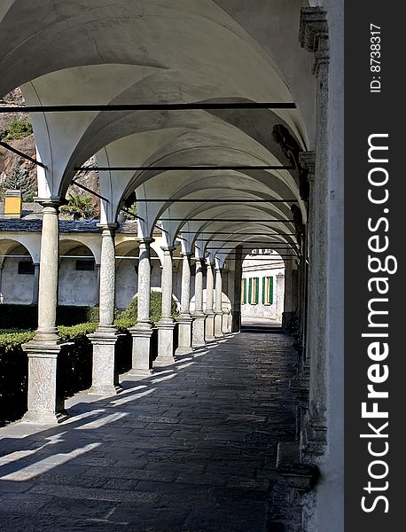 Portico of an ancient monastery. Portico of an ancient monastery