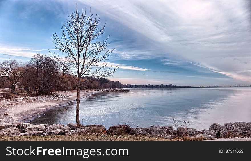 On the shore of Lake Ontario on a cold December morning. On the shore of Lake Ontario on a cold December morning.