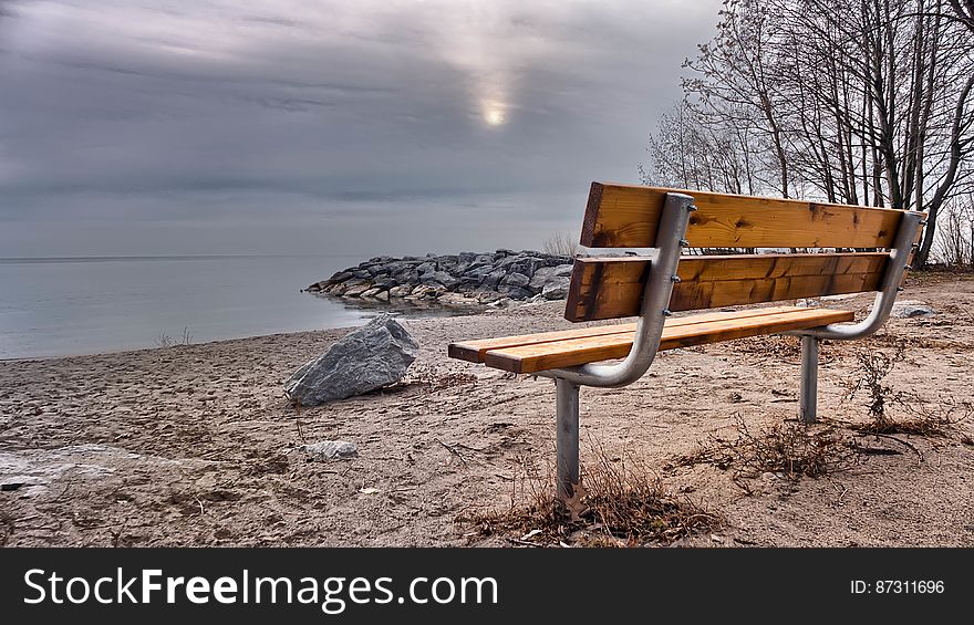 On the shore of Lake Ontario on a cold December morning. On the shore of Lake Ontario on a cold December morning.