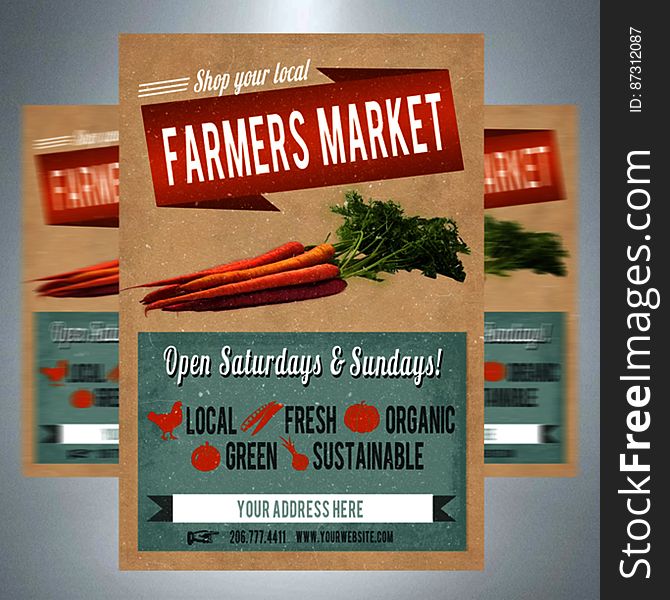 100% Free Flyer for a Farmer&#x27;s Market. 100% Free Flyer for a Farmer&#x27;s Market