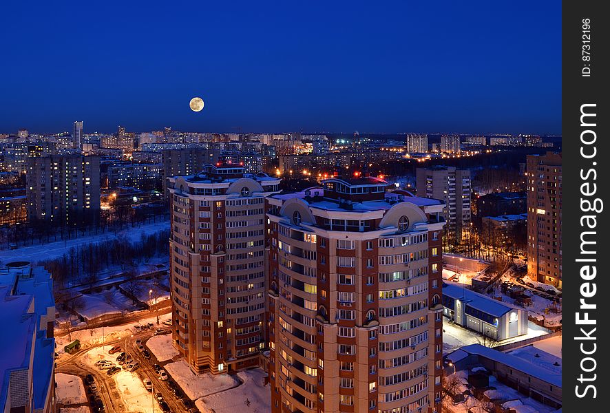 Springtime evening panoram city of Korolev. Springtime evening panoram city of Korolev.