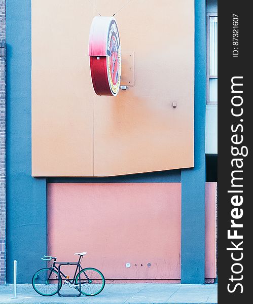 Bicycle Parked On The Street