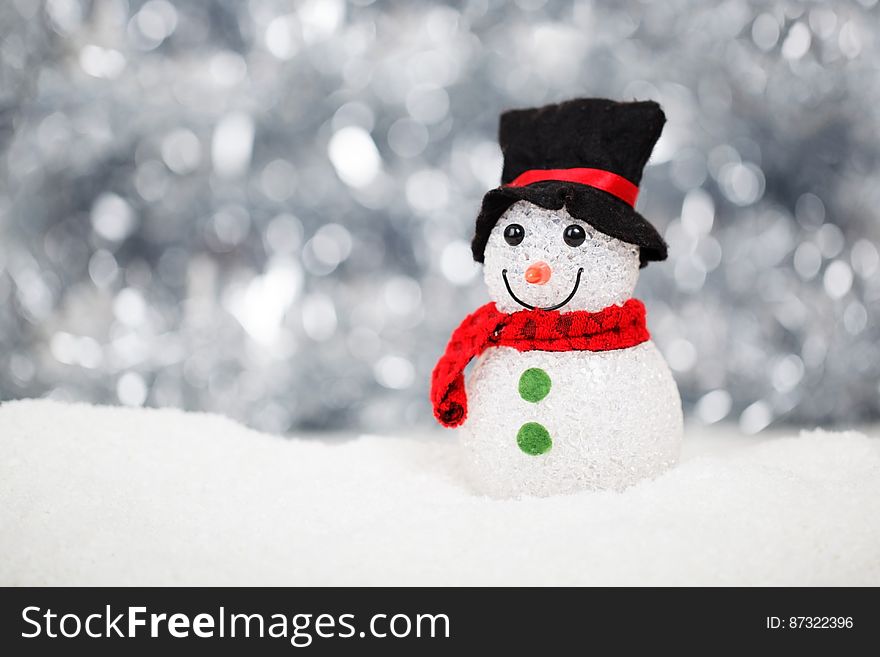 White Red And Black Snowman