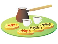 Sunday Breakfast For Two Lovers Royalty Free Stock Image Sunday Breakfast For Two Lovers Royalty Free Stock Image