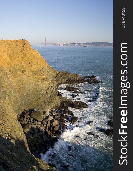 California Coastline with Golden Gate Bridge