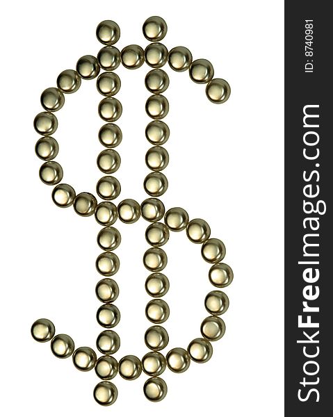 Dollar money riches character of pearls sign treasure