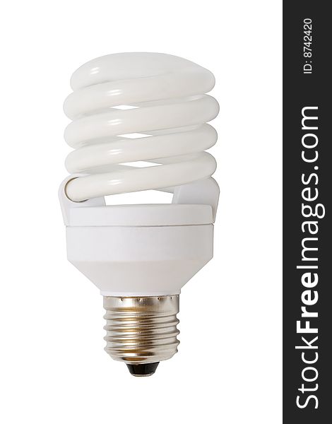 Modern electric lamp on a white background