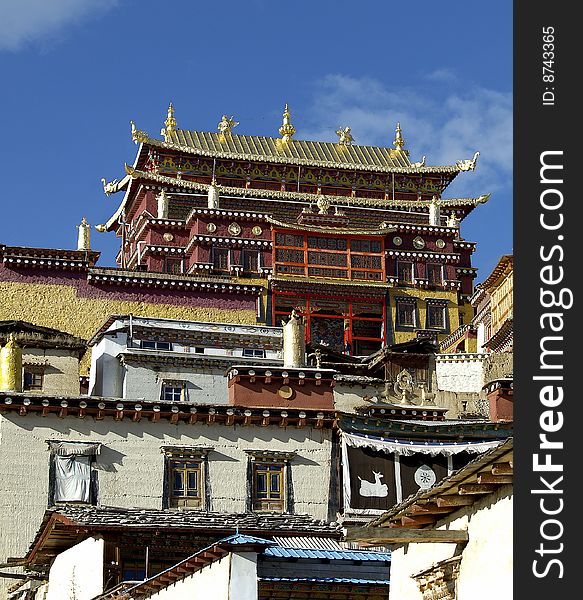 A mini replica of Potala palace in Tibet. A mini replica of Potala palace in Tibet