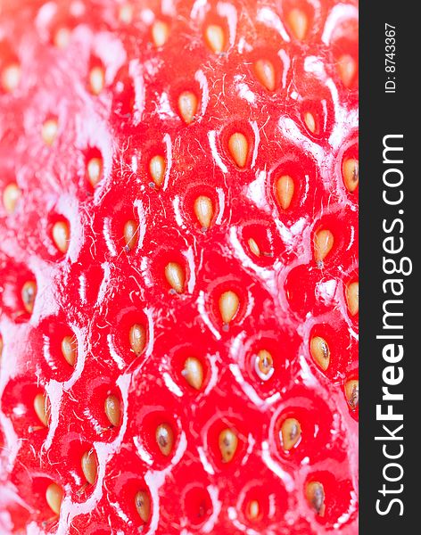 Fresh juicy strawberry isolated on white