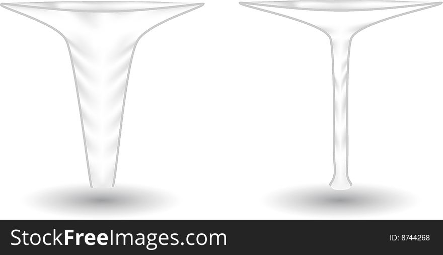 Photorealistic panties.2 sides. Vector illustration.