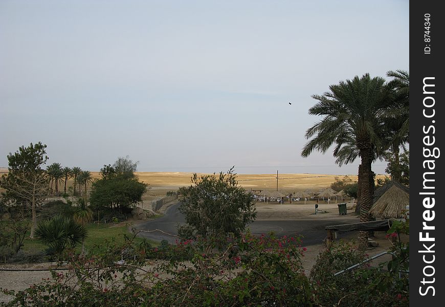 View of desert by tht Dead sea Israel