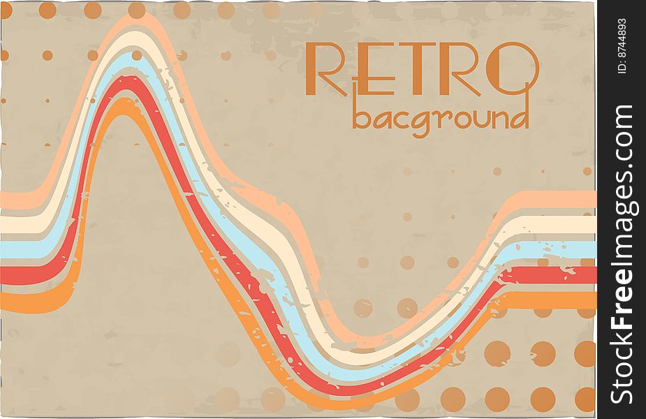 The vector retro grunge background eps 8