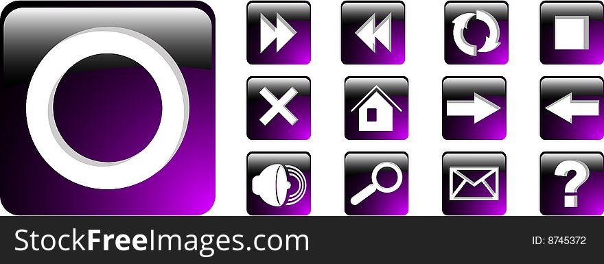 The vector set violet web icon