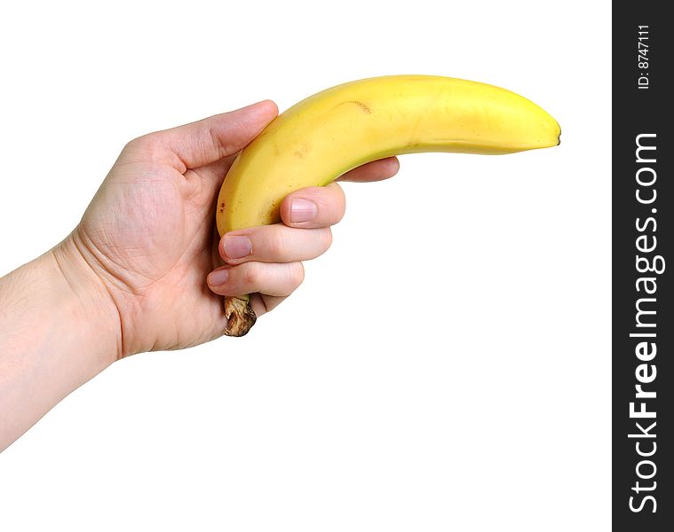 Hand Pointing Banana