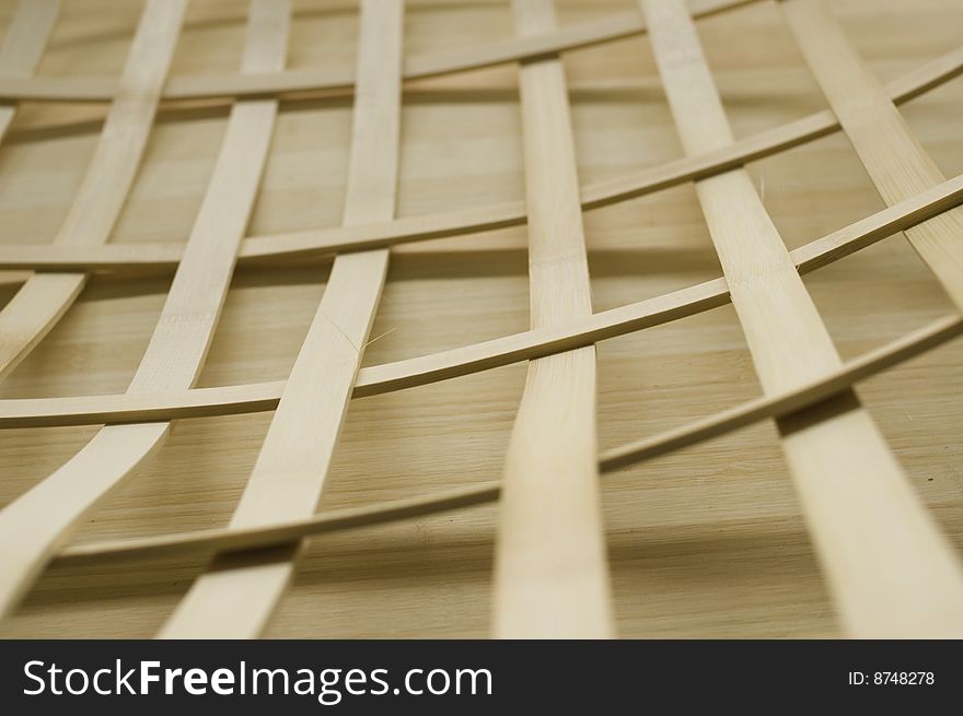 Weaving bamboo strips into a net. Weaving bamboo strips into a net